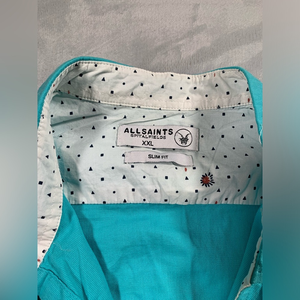 Allsaints Men's Turquoise Shirt - Picture 4 of 16